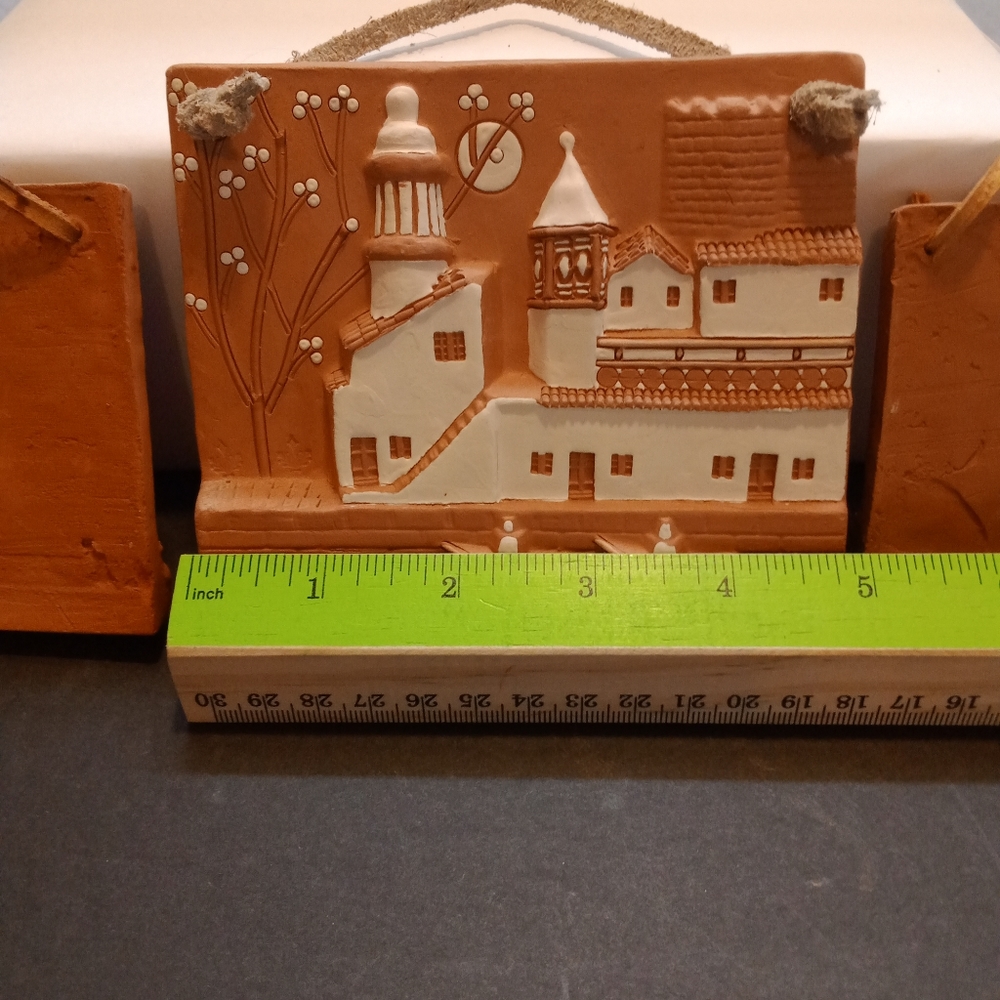 Luis Soares set of 3 wall plaques. Made in 1989. Portugal. Signed on the back. - Picture 2 of 11